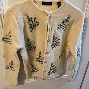 Karen Scott wool Christmas sweater size small